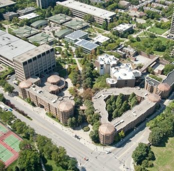 Overhead view of east campus 