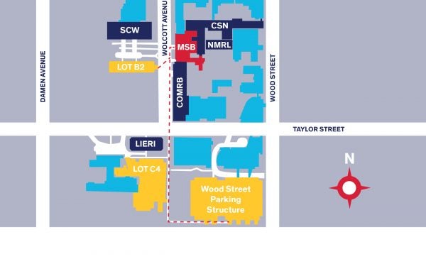Map of West Campus Parking