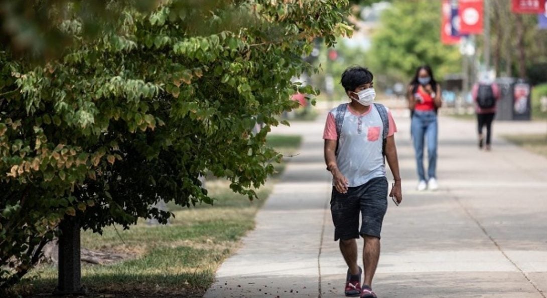 Student walking