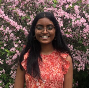 Recent graduate of the Richard and Loan Hill Department of Biomedical Engineering Chandhana Voleti 