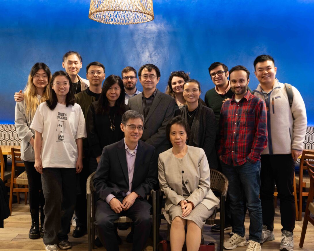 Richard and Loan Hill Professor, UIC Distinguished Professor, and Director of the Center for Bioinformatics and Quantitative Biology Jie Liang and a group of his former students